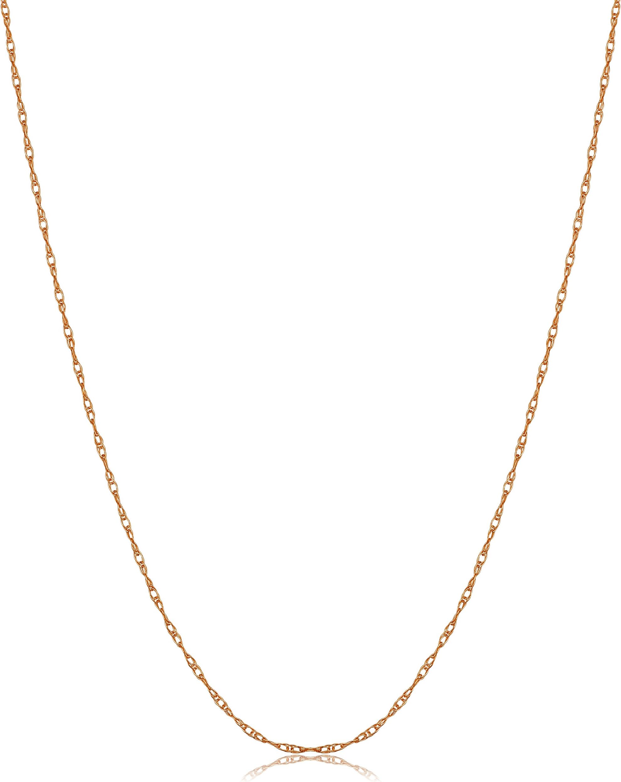 Kooljewelry Womens Chain Elegant Rope - 10k Gold Rope Chain Necklace Thin for Women
