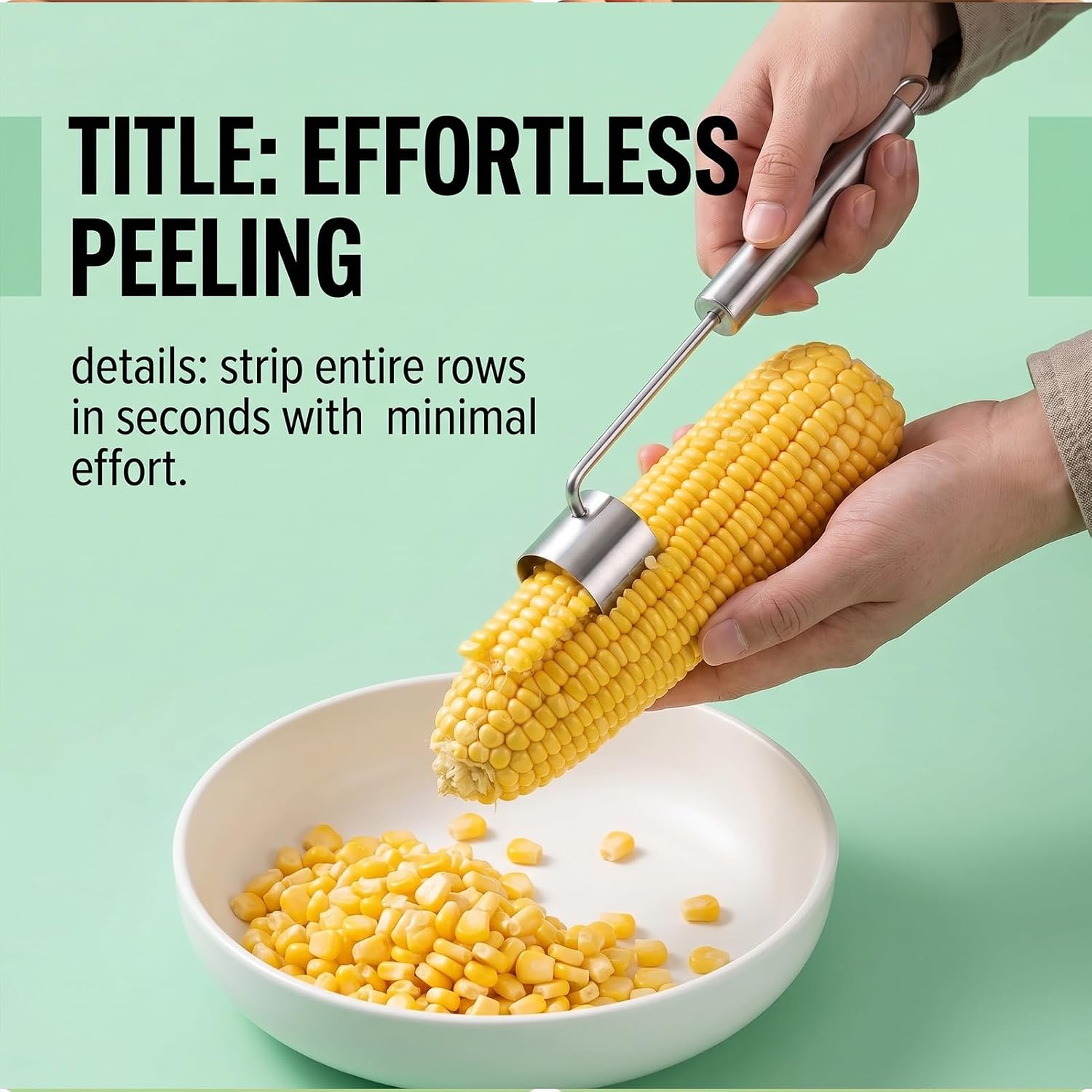 2 Pcs Stainless Corn On The Cob Stripper Tool,For Home Kitchens Restaurant image 5