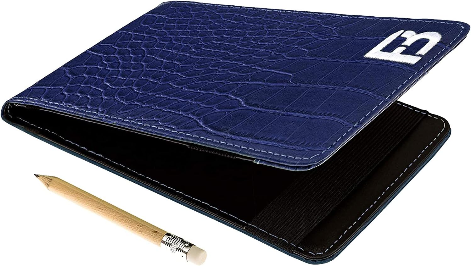 FB FUZZYBUNKERS Quality Leather Golf Scorecard Holder - Yardage Book Cover - Golf Yardage Book - Golf Scorecard Book -Free Pencil and Stat Tracker Sheet