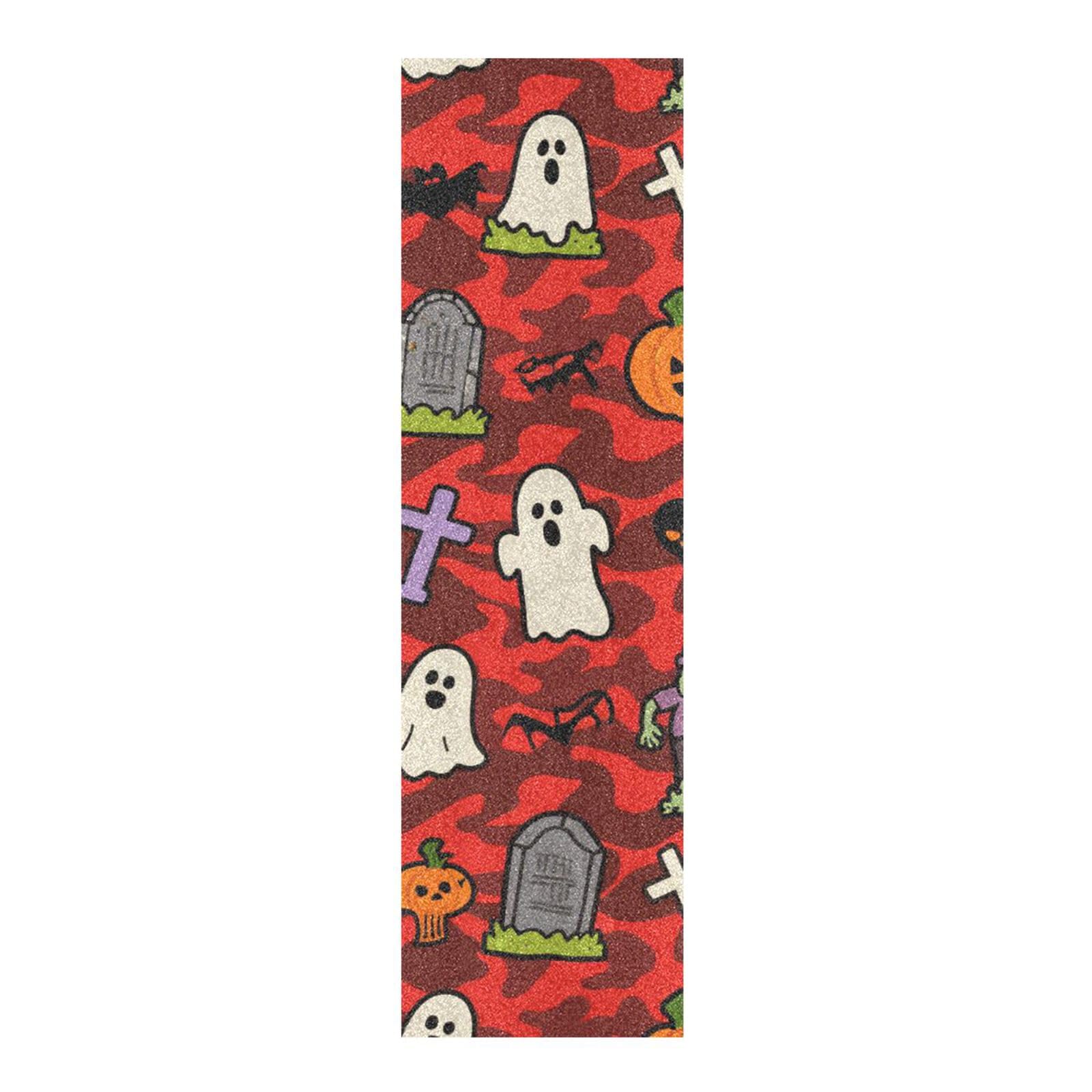 Halloween Red Camouflage Pumpkin Decorative Grip Tape for Skateboards Design Non Slip pro Scooter Grip Tape Non Slip Grip Tape Cruiser Board 33×9 Inch