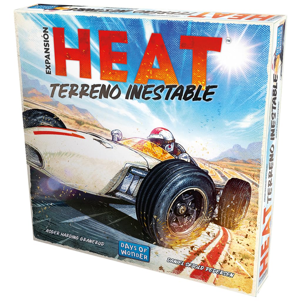Asmodee Heat: Terreno Inestable,Expansión de Juego de Carreras, Juego de Mesa, A Partir de 10 Años, De 1 a 7 Jugadores, 30-60 Minutos por Partida, Español - 2