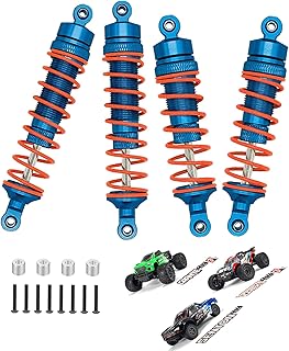 Rcarmumb RC Shocks Upgrades Part for 1/10 Arrma Granite 4X4 Senton 4X4 Bigrock 4X4 Typhon 4X4,4pcs Front Rear Aluminum Big Bore Shocks Hops Up,Replaced AR330550,Navy Blue