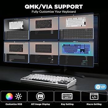 Amazon.com: YUNZII AL80 Wireless Mechanical Keyboard,Full Aluminum