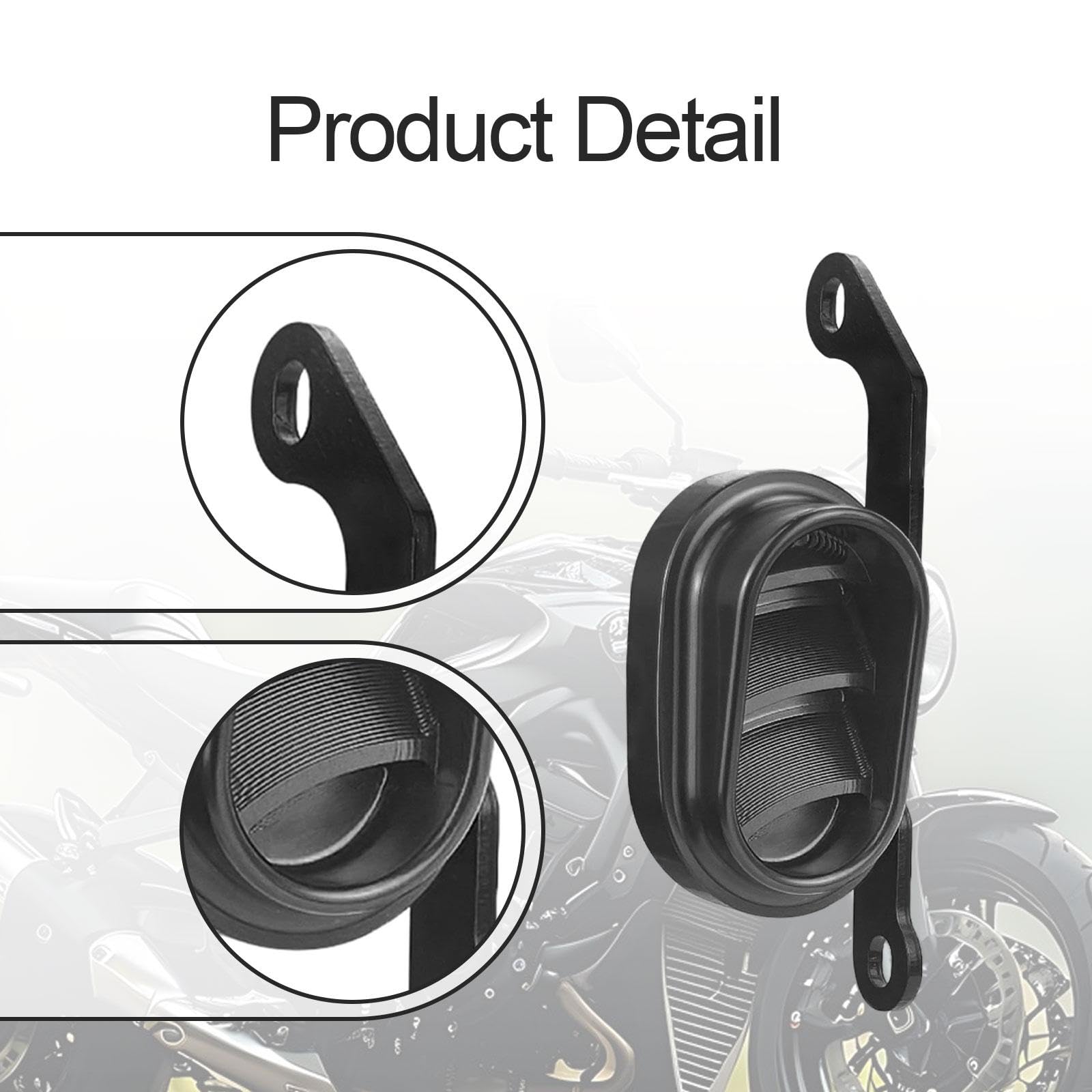 Qianly Tapa de Filtro de Aire de Motocicleta, Reemplaza Directamente El Protector de Filtro de Aire Portátil de Aleación de Aluminio, Fácil de Instalar para, Negro