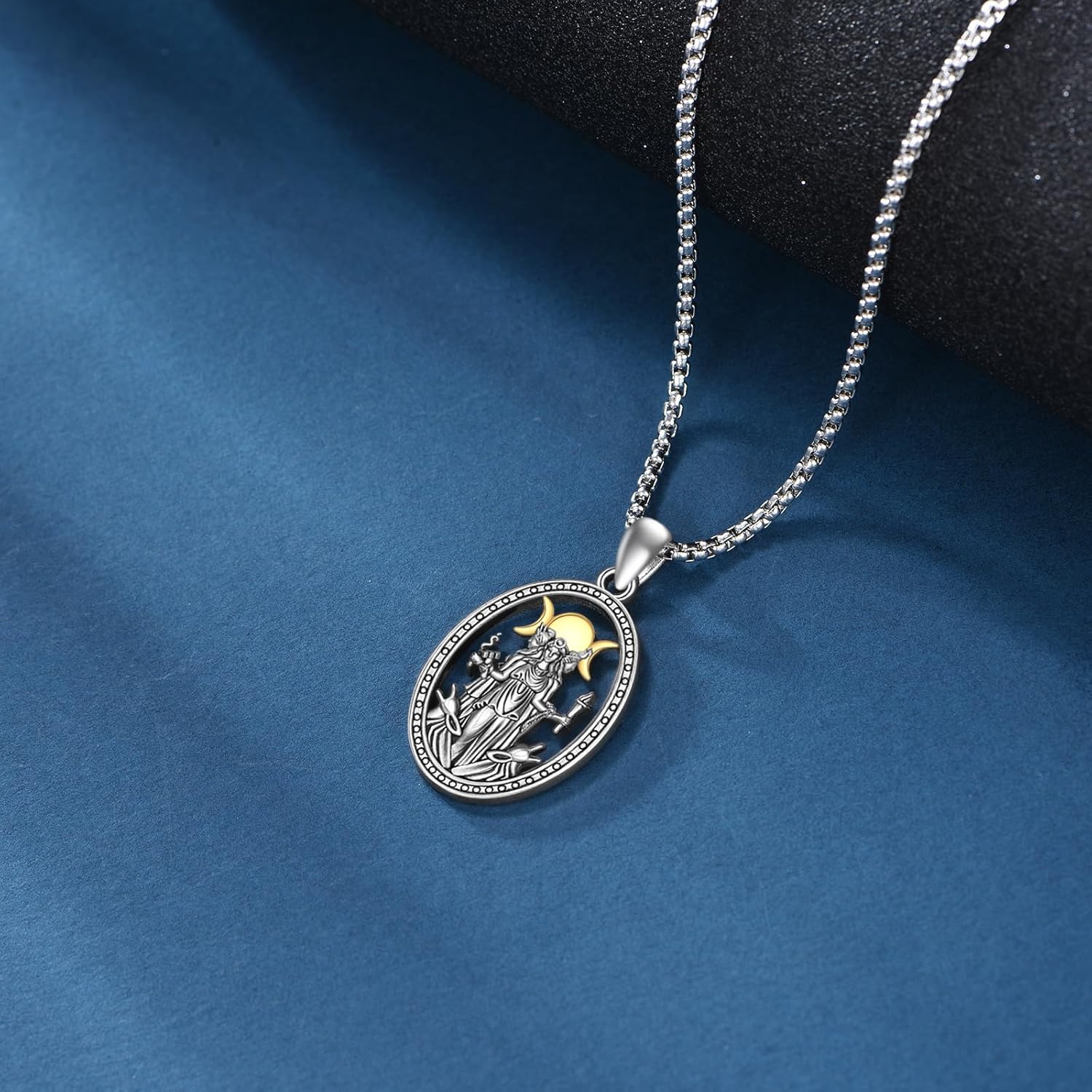 Hecate Necklace 925 Sterling Silver Hecate Pendant Hekate Goddess of Witches Jewelry Gifts for Women - Image 2