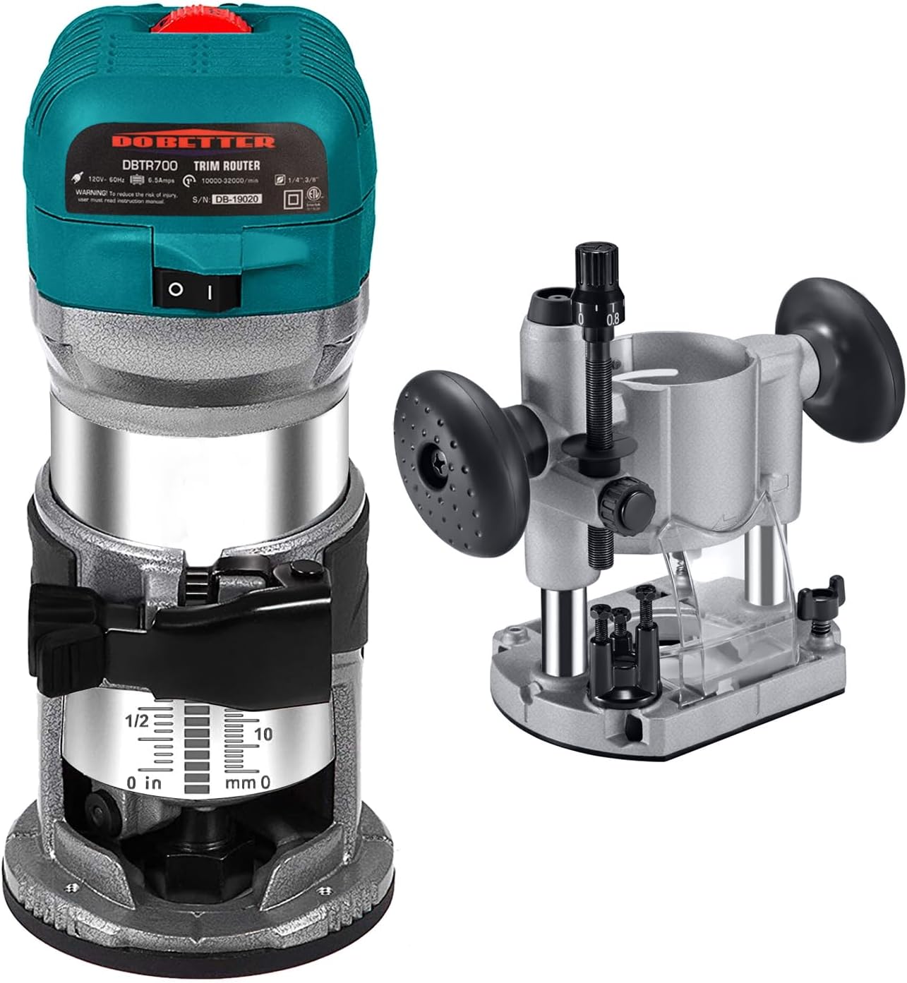 Dobetter 1.25HP Wood Router Tool Set and Plunge Router Base