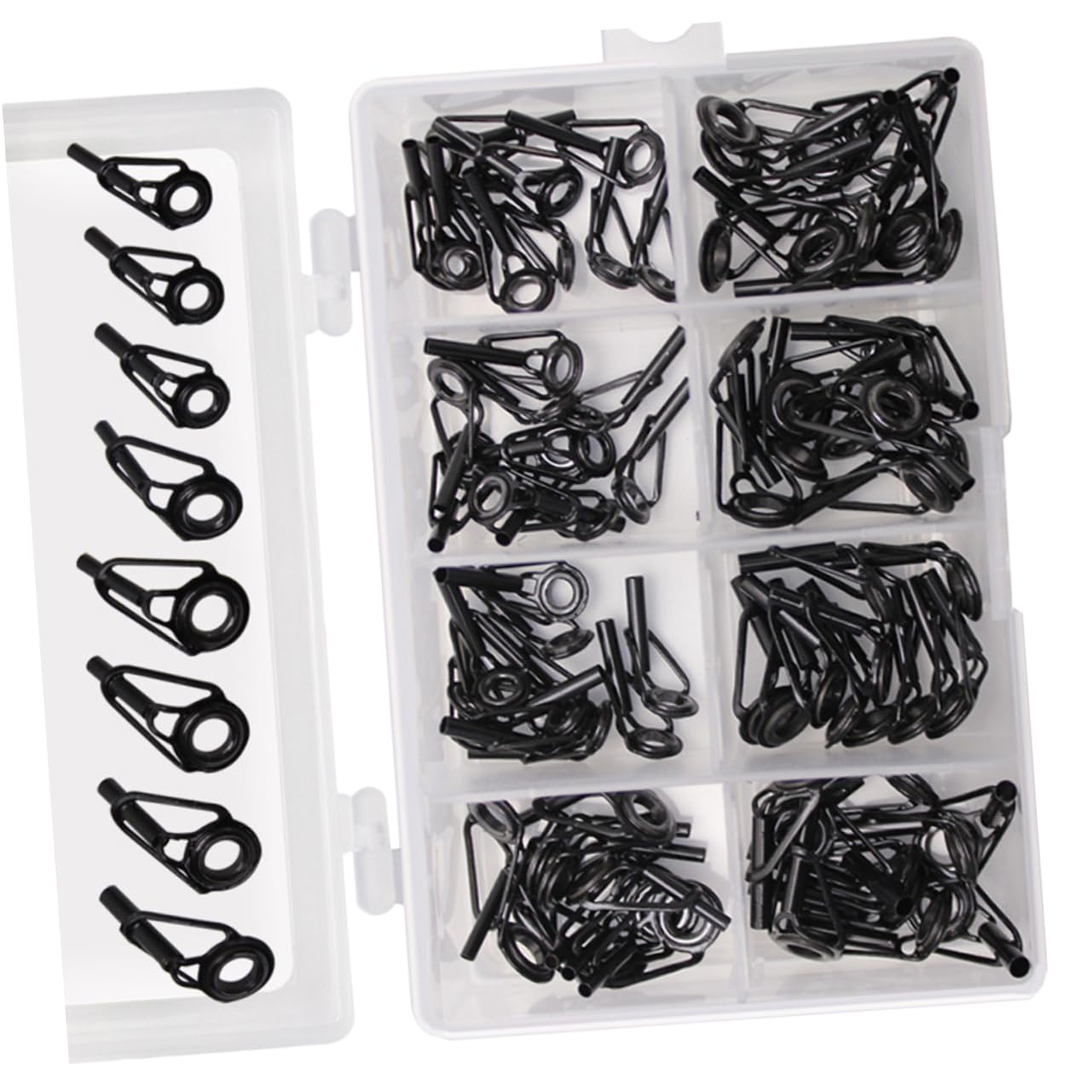 BESPORTBLE Kit De Réparation Dembouts De Canne À Pêche en Acier Inoxydable 3 Ensembles avec Revêtement en Résine Époxy pour Une Longévité Accrue 80 Pièces X 3