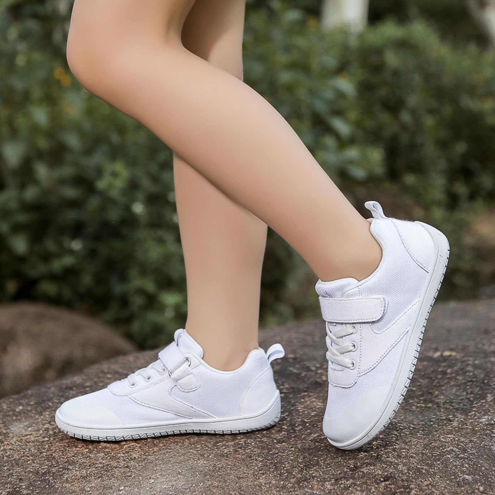 SECHRITE Zapatos descalzos anchos para niños, zapatillas para niños y niñas, minimalistas, transpirables, zapatos para caminar, talla 25-37