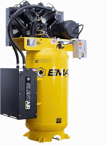 EMAX 80 Gallon E350 Stationary Air Compressor, 7.5 HP, 1 CFM at 100 PSI