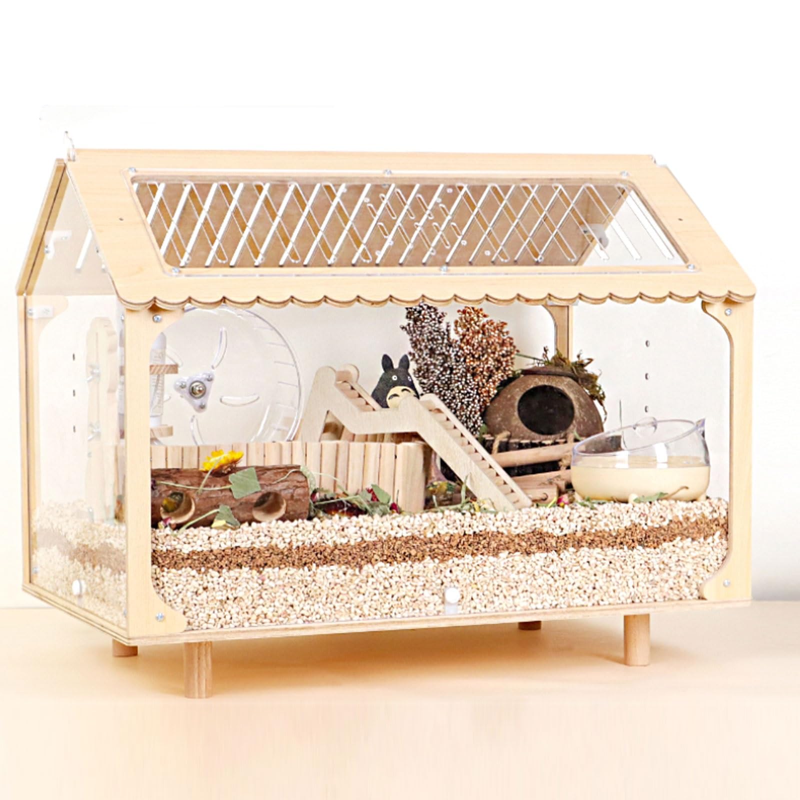 Jaulas for Hamster de Madera, Jaula for Hámster con Accesorios Jaula Espaciosa for Animales Pequeños for Hámster, Ratones, Jerbos, Ratones (Size : I)