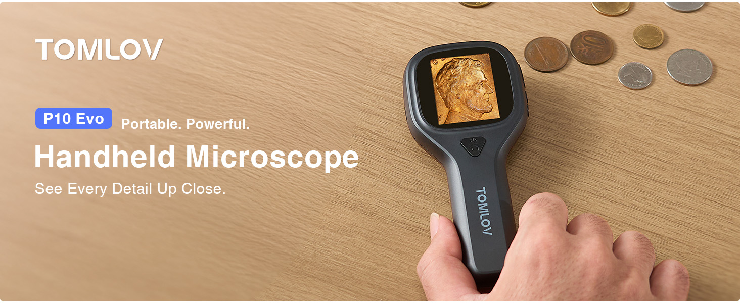 TOMLOV P10 Evo Microscope pour Adultes et Enfants, Loupe de