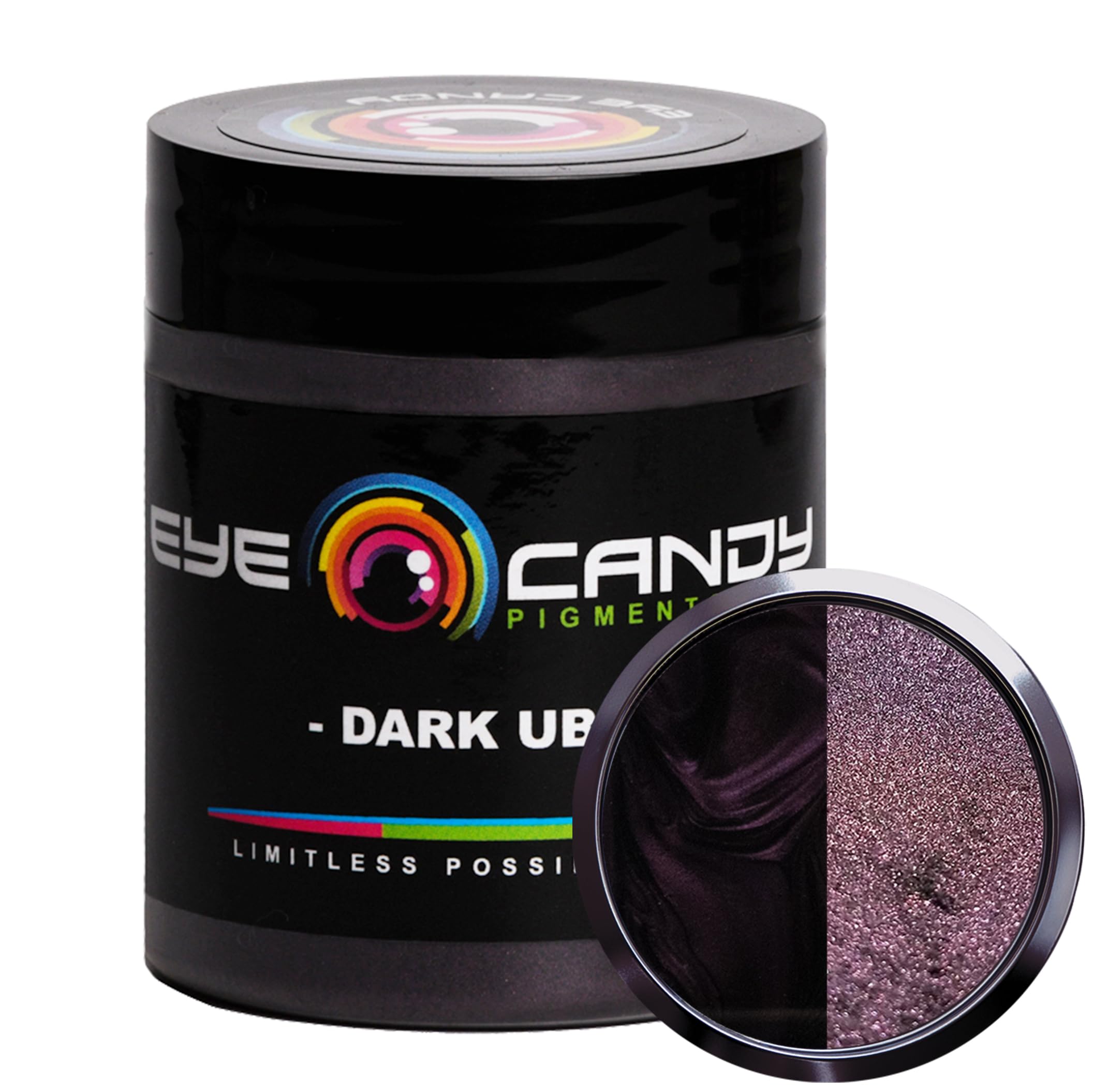 Eye Candy Pigments Premium Purple Mica Powder - Dark Ube (25gr) - for Epoxy, Resin, Soap, Paint, Woodworking, Acrylic Pouring, Bath Bombs, Fishing Lures - DIY Arts and Crafts Additive