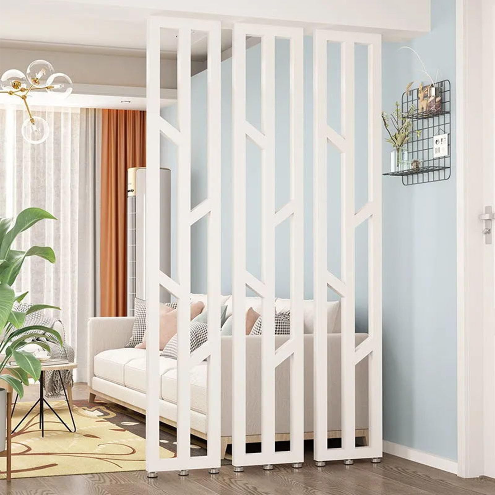 Entrance Hall Partition Screen Column Floor to Ceiling,Wall Partition Room Divider Floor,Column Decor Grille Adjustable Height,Space Separator Partition Column for Teahouse Coffee Shop Hotel