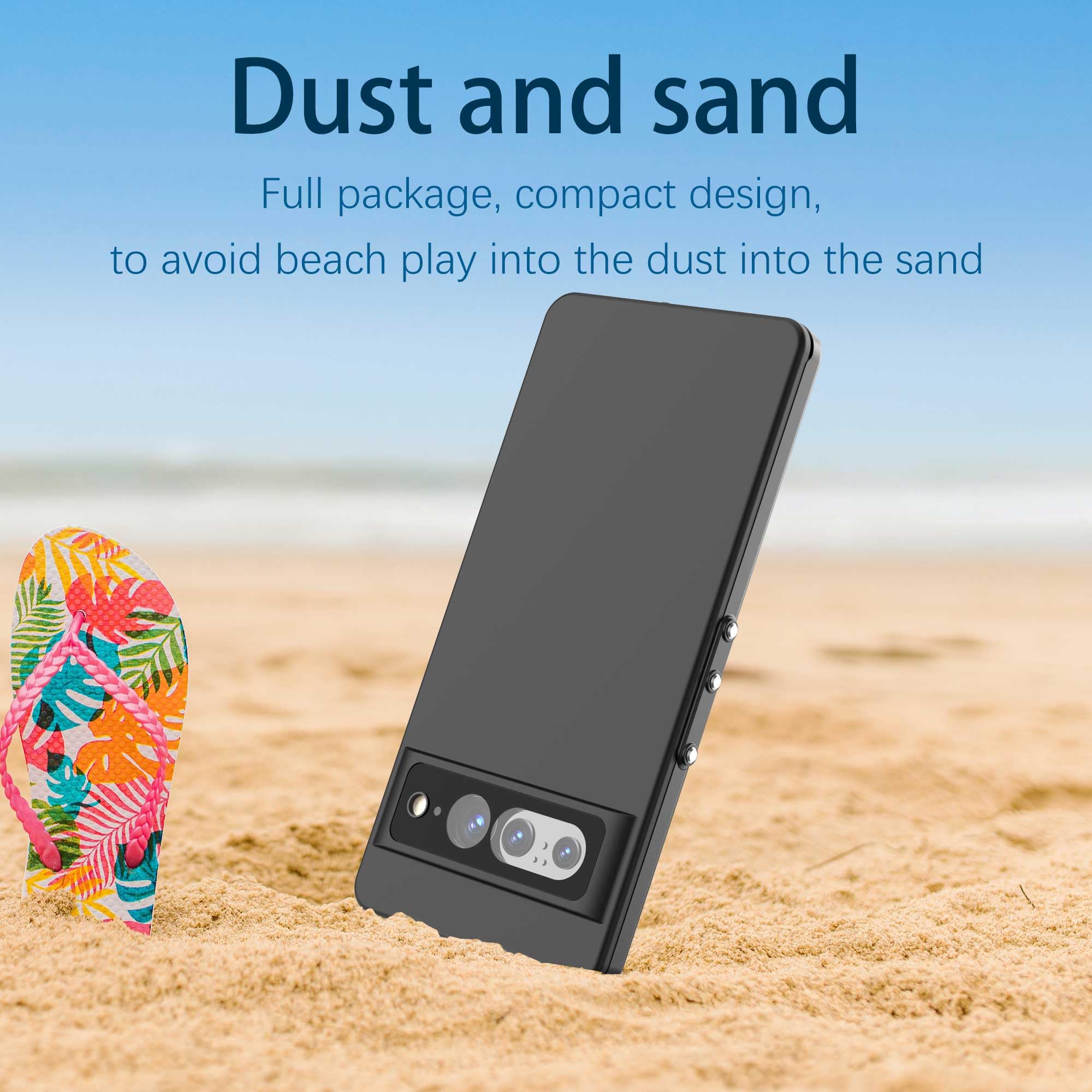 Hülle für Google Pixel 7 Pro Wasserdicht Hülle mit Displayschutz 360 Grad Outdoor Armor Schutzhülle Hardcase IP68 Waterproof Staubdicht Handyhülle Heavy Duty Case Schwarz