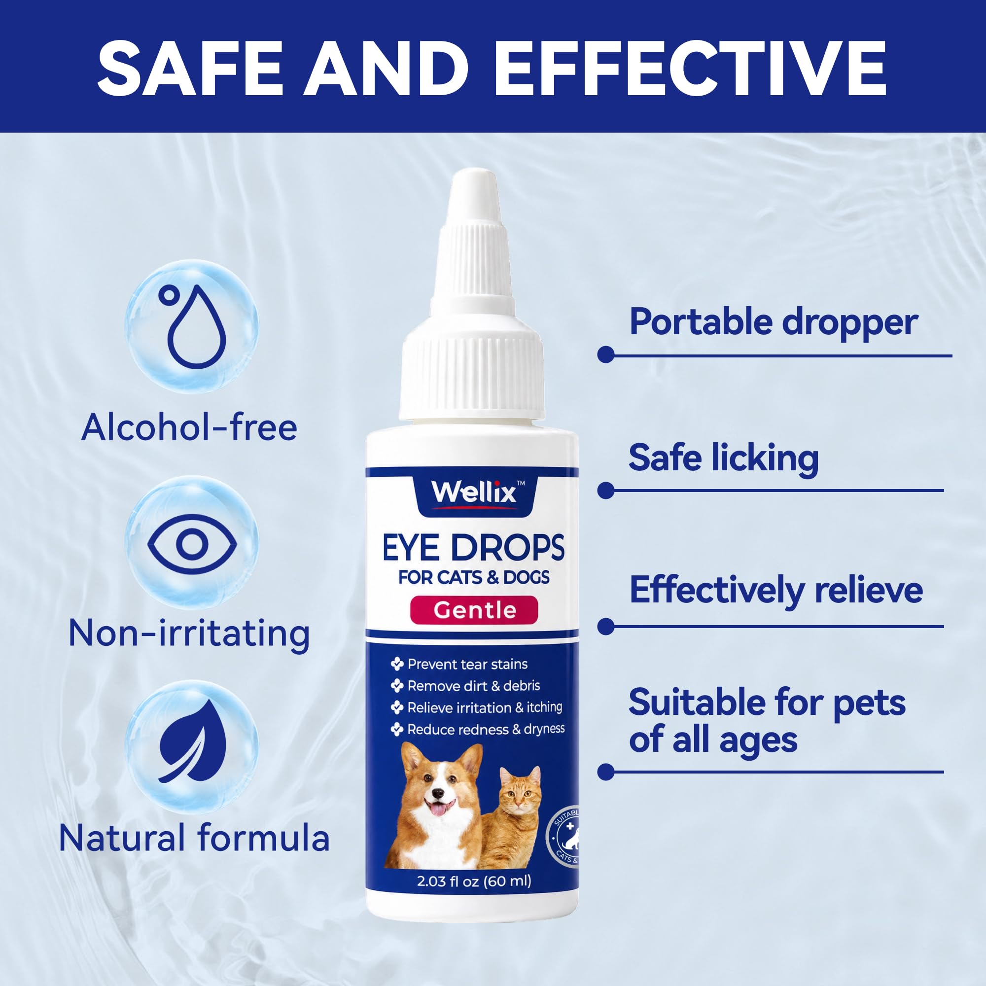 Wellix Pet Eye Drops for Dog & Cat, Non-Irritating Taurine Dog Eye Drop — Amazon image 5