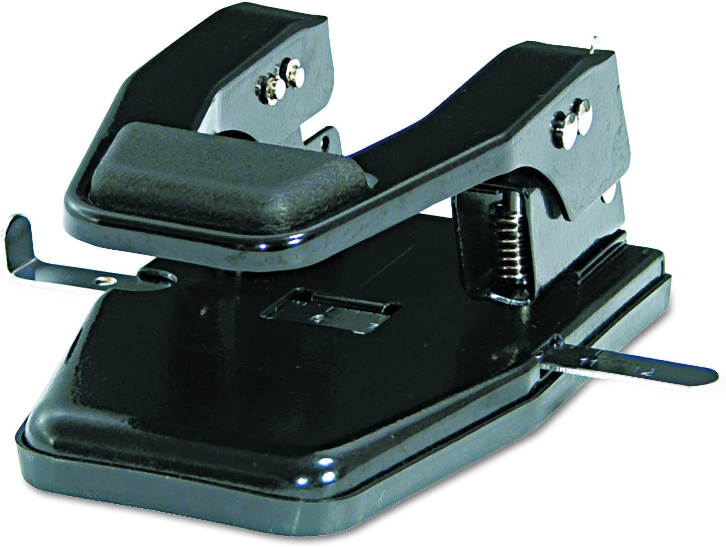 Martin Yale MP250 Master 2-Hole Paper Punch, Black, 9/32" Hole Diameter, Punches Up To 40 Sheets, Adjustable Paper Guide, Lock-down Handle