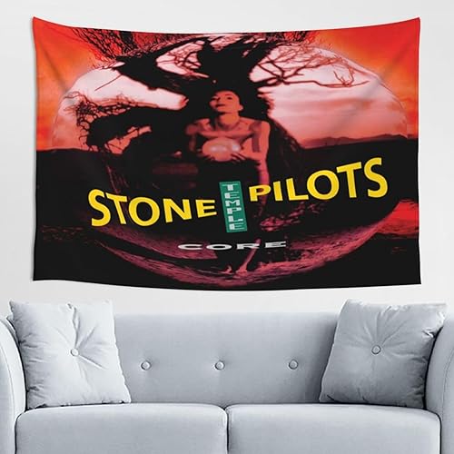 INSIDEHOME Tapiz de pilotos de templo de piedra para colgar en la pared, tapices de 40 x 60 pulgadas, banderas, banderas, telón de fondo, moderno,