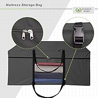 Vista 5 de Cuddly Nest Bolsa de almacenamiento plegable para colchón, funda de transporte resistente para cama de invitados de tres pliegues