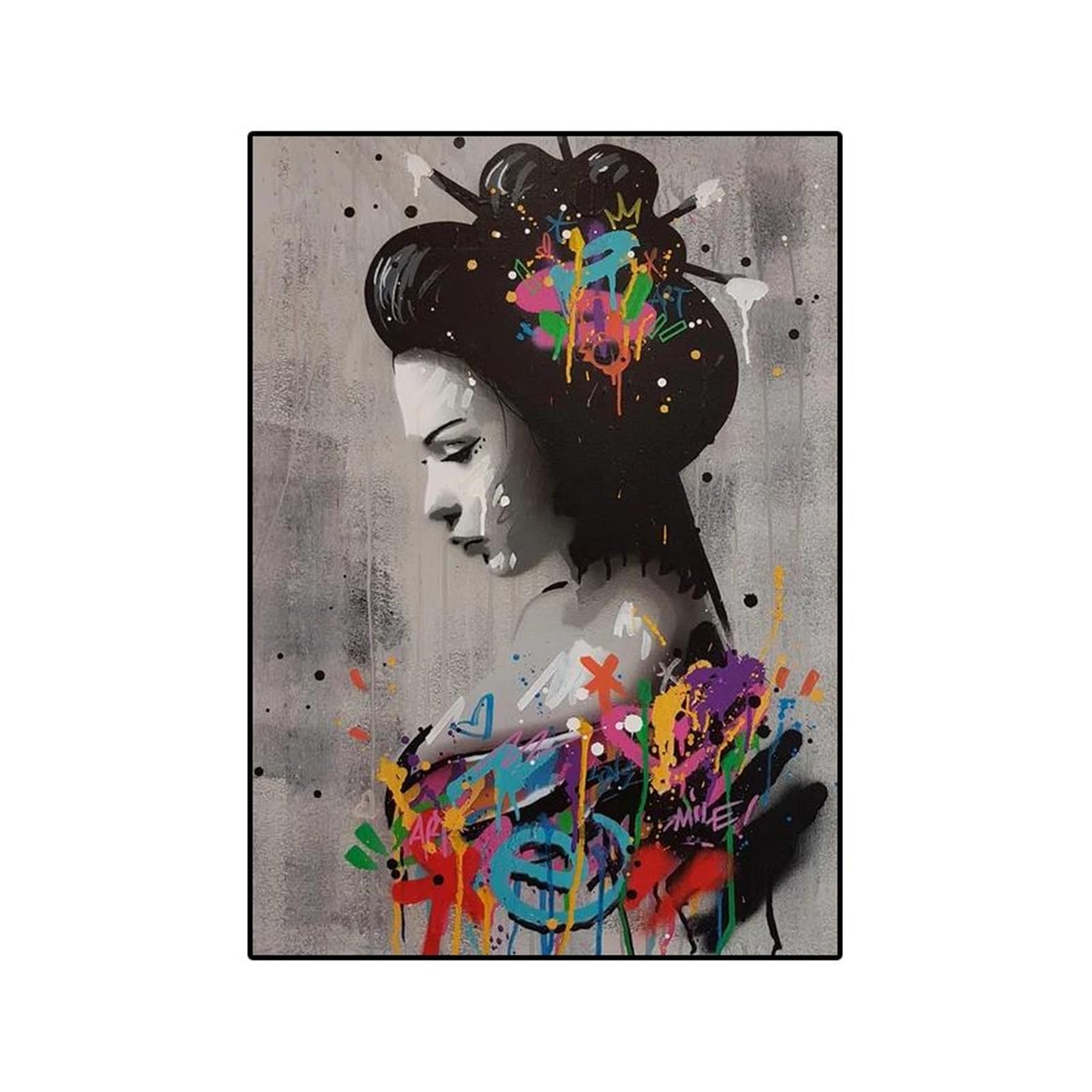 Toile d'art De Graffiti De Rue XENITE Peinture Animee pour Maison