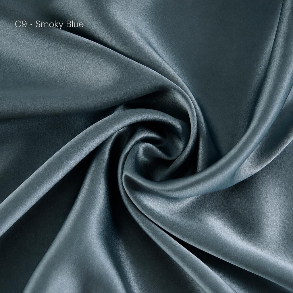 Thin Silk Scarf for Women, Double Layer 100% Silk Crepe Satin 150 x 65 mm, Plain Scarf, Silk Headband and Ribbon image 2