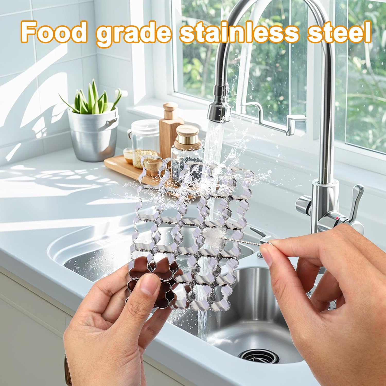 AIERSA Dog Bone Cookie Cutter,25 Cavity Small Dog Bone Cookie Cutters for Treats,Dog Treat Cookie Cutters for Baking,Dog Biscuit Cookie Cutter,Dog Bone Shaped Cookie Cutter,Mini Dog Bone Cookie Cutter - Image 5