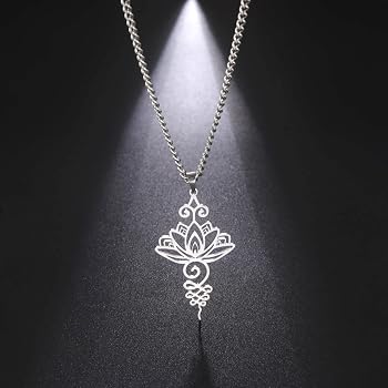 KKJOY Orecchini Pendenti A Loto In Acciaio Inox, Simbolo Yoga, Gioielli Ispiratori Per Donne, 19x21 Mm, Regalo Spirituale