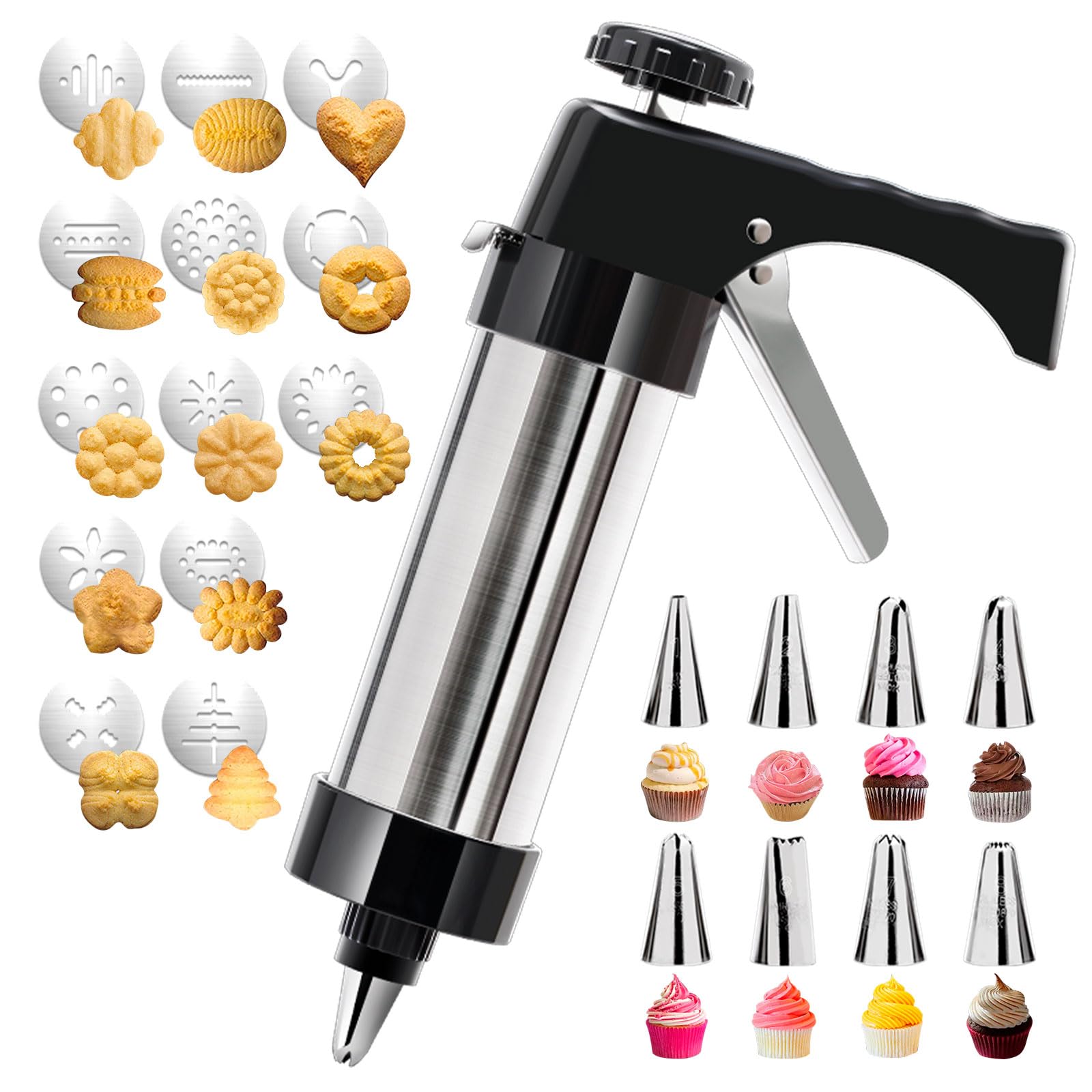 VOOKLDOP 21-Piece Cookie Press Gun Kit