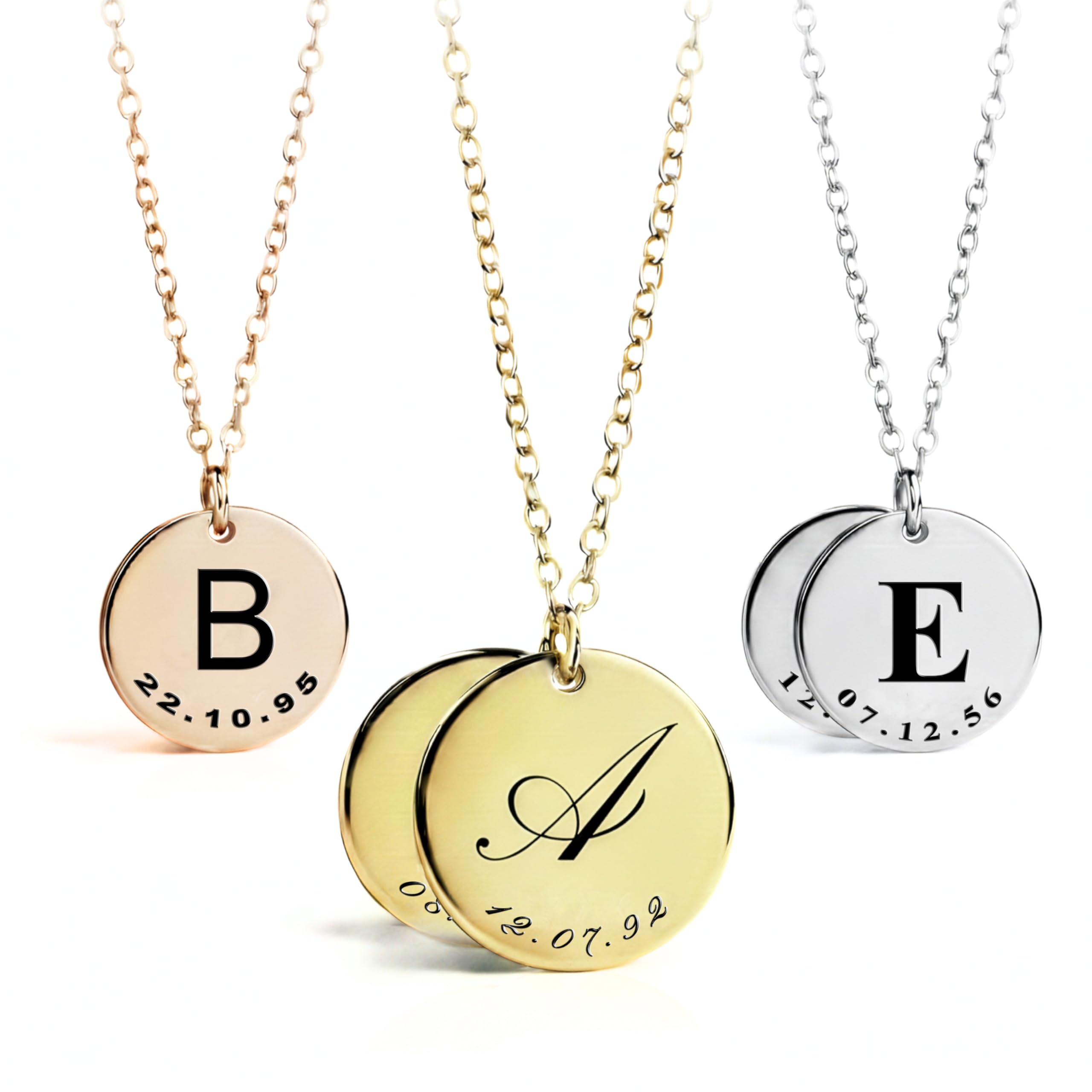 Personalized Initial Necklace for Women, Gift for Mom, Custom Kids Name Jewelry, Unique Gifts for Teen Girls, Birthdays, Valentines Day and Graduations -LCN-ID