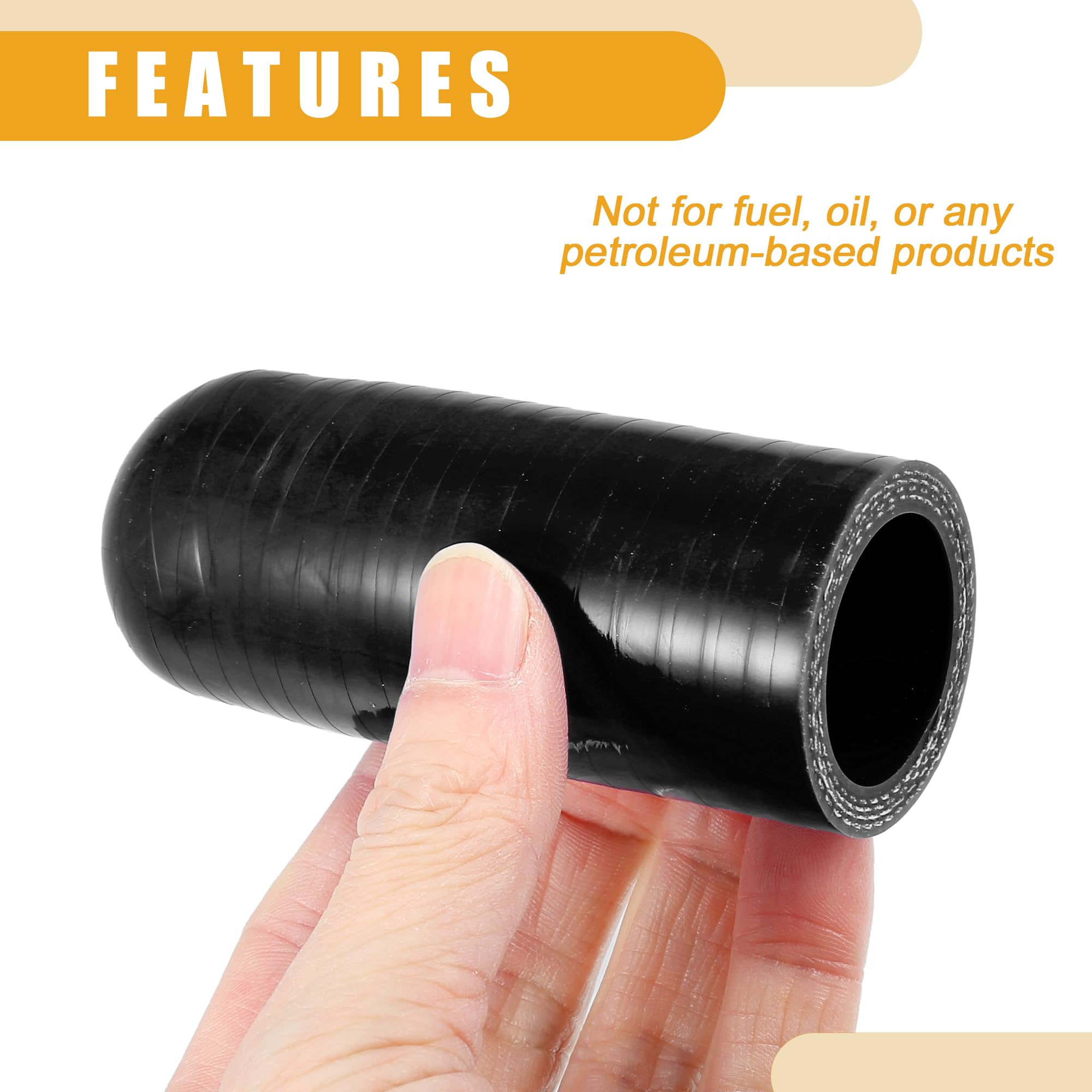Partuto Bouchon De Tuyau Silicone Renforcé 55 Mm – Avec Collier – Résistant Haute Température Et Pression – Pour Admission, Refroidissement Auto