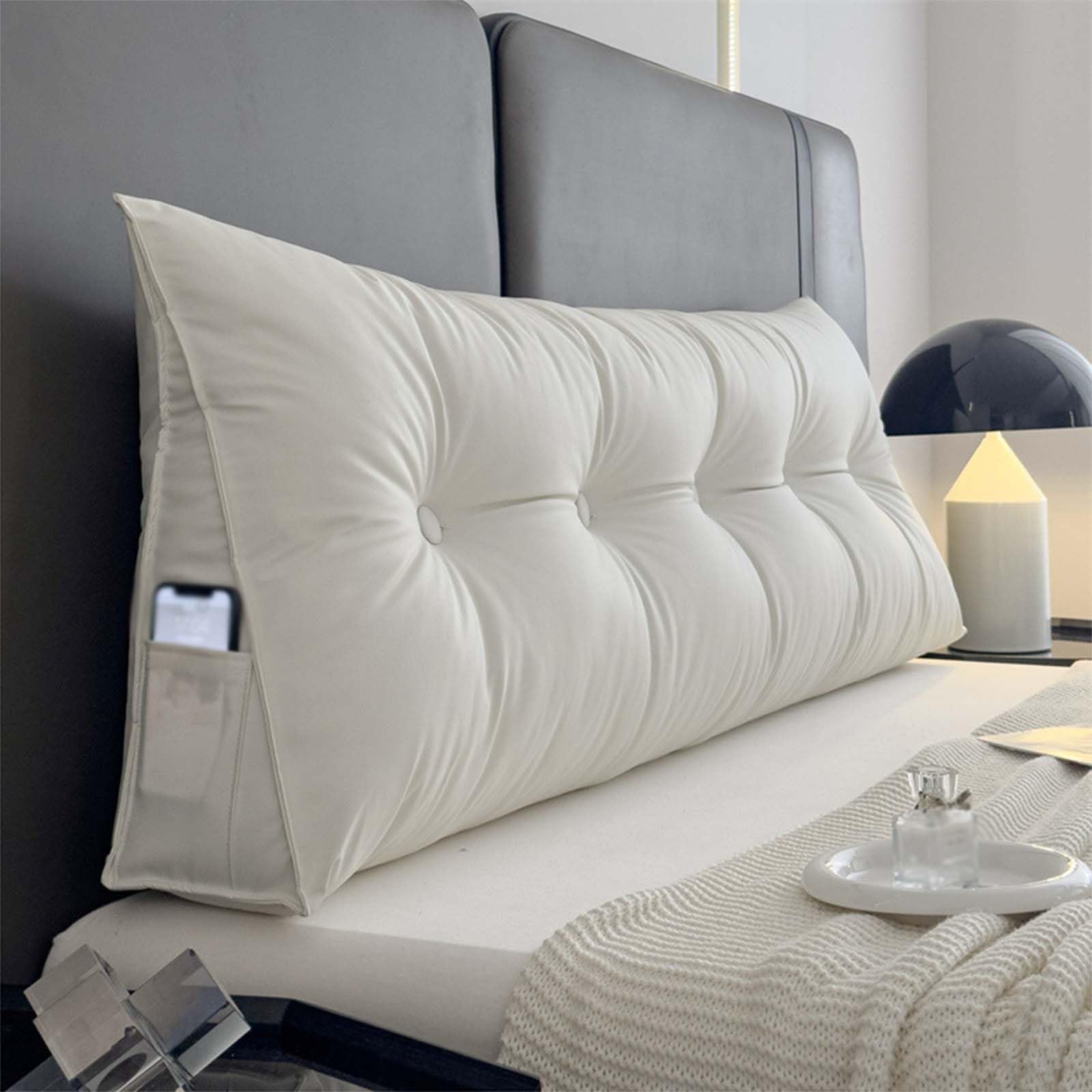 Generico Cuscino Schienale Letto Triangolari per Testata Letto Cuscino A Cuneo Testiera Testata Letto Matrimoniale per Letto Divano Schienale Singolo Imbottita Sfoderabile,A,180x20x50cm