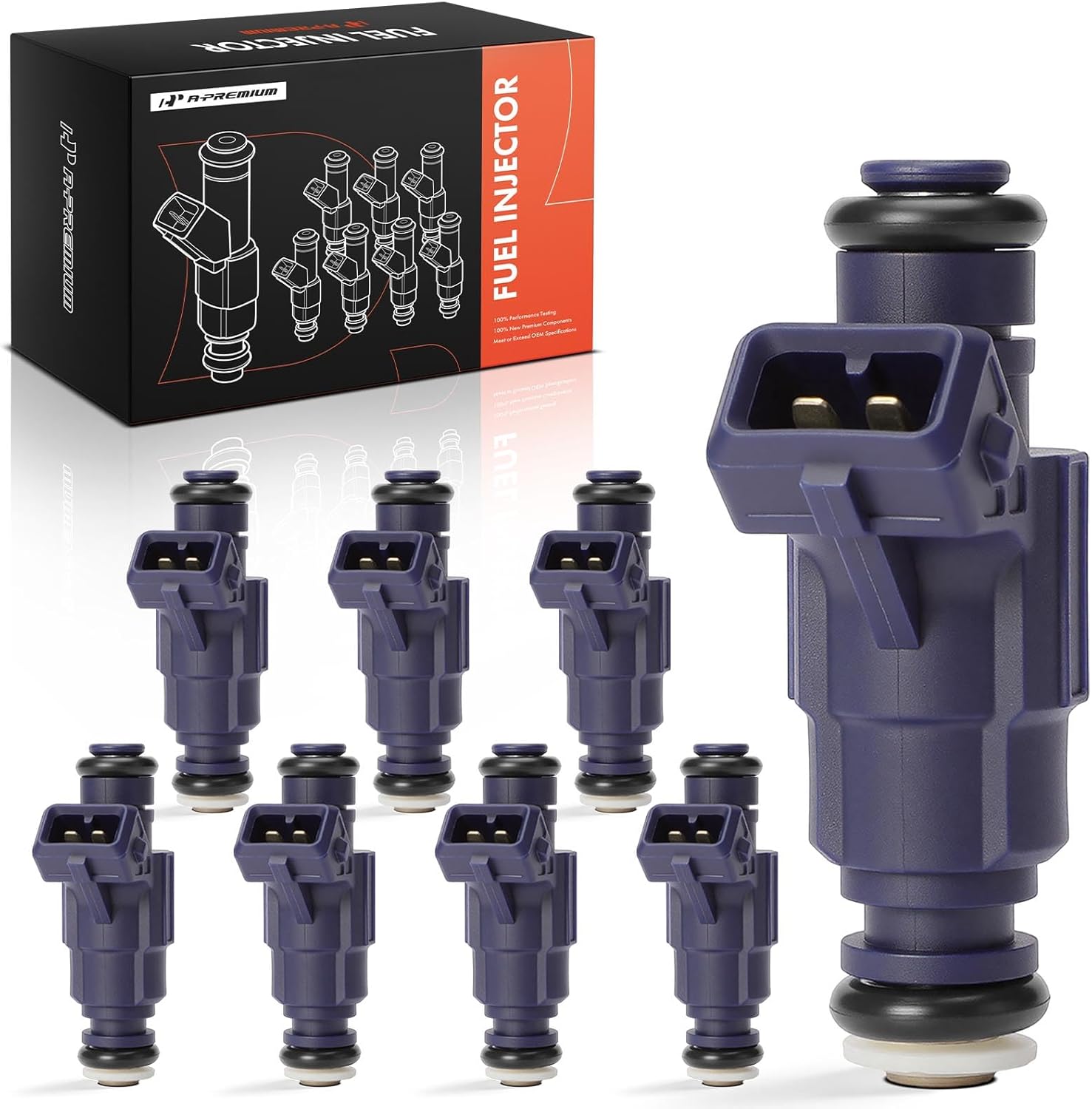 A-Premium Fuel Injectors Compatible with Porsche Cayenne 2003 2004 2005 2006 4.5L, Gas, Set of 8, Replace# 94860513000