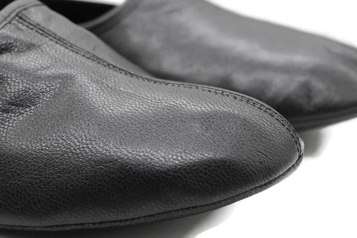 Mens Indoor Leather Slippers Traditional Babouche House Shoes Barefoot Moccasin