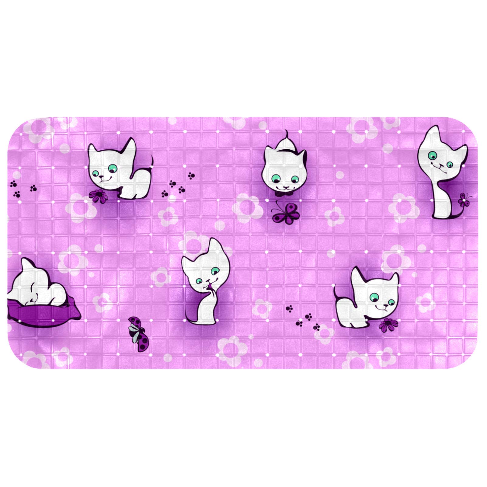 Tapis de bain pour bébé avec chaton pour sécuriser la baignoire