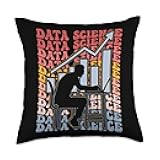 Data Science Data Scientist Statistic Gifts Science Groovy Data Scientist Statistic Throw Pillow, 18x18, Multicolor