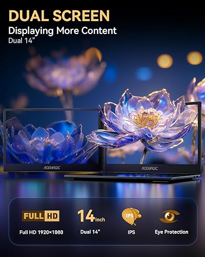 Miniatura 4 de Computadora portátil de doble pantalla de 14 pulgadas con procesador i7, portátil de pantalla convertible. Windows 11 Business Laptop, 16GB RAM 1TB