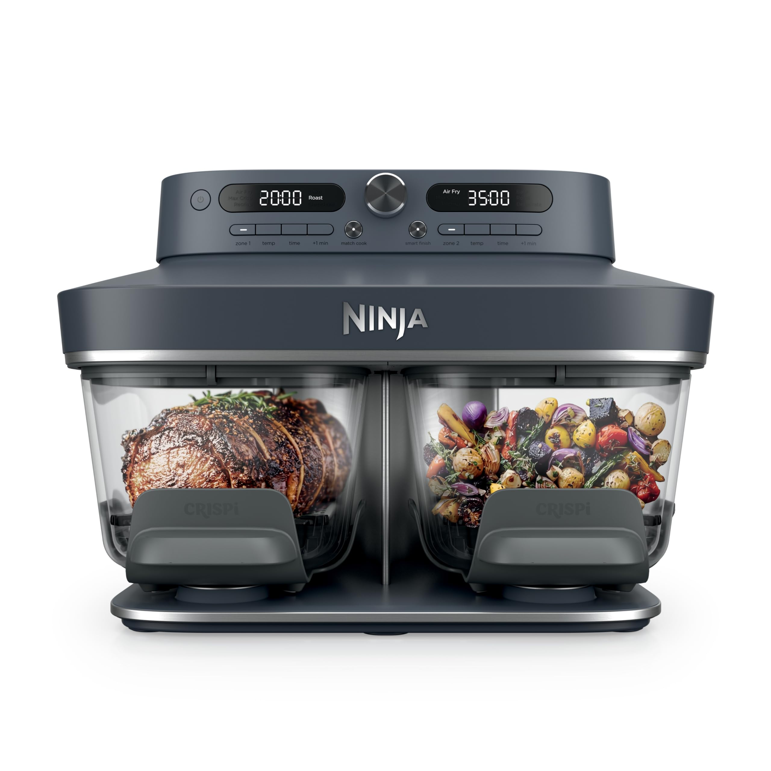 Ninja Crispi DualZone Glass Countertop Air Fryer, Cyberspace, DD101BL1