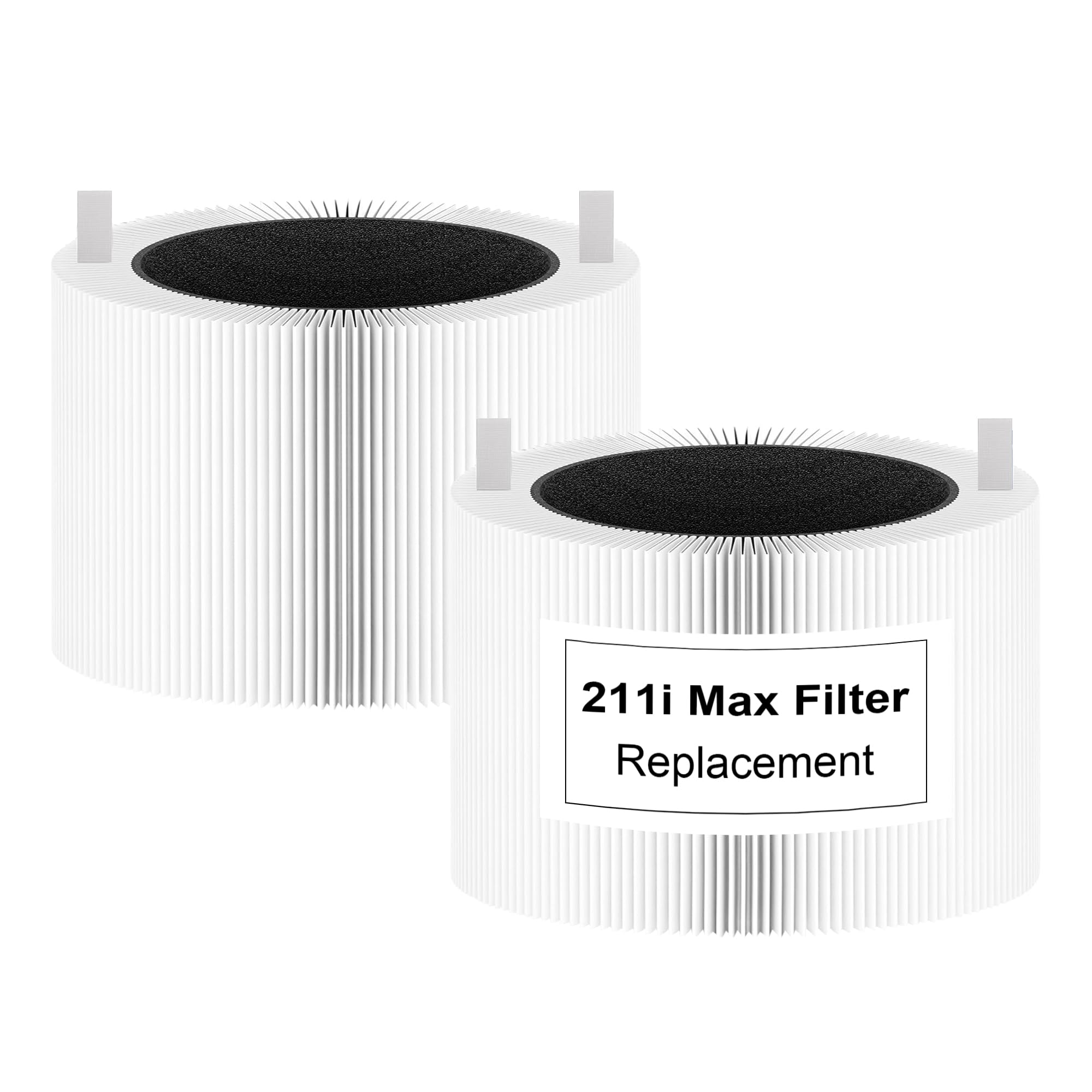 211i MAX Replacement Filter Compatible with Blue Pure 211i Max Air Purifier, HEPA and Activated Carbon Filters, White Replacement Part #F2MAX (2 Packs)