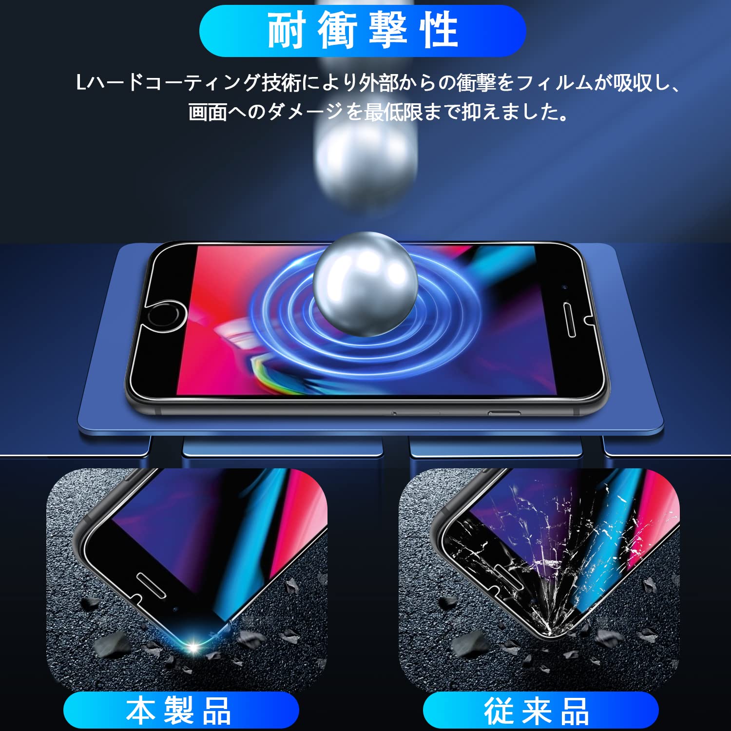 Amazon | 【2枚セット ガイド枠付き】 対応 iPhone 8 Plus / iPhone 7