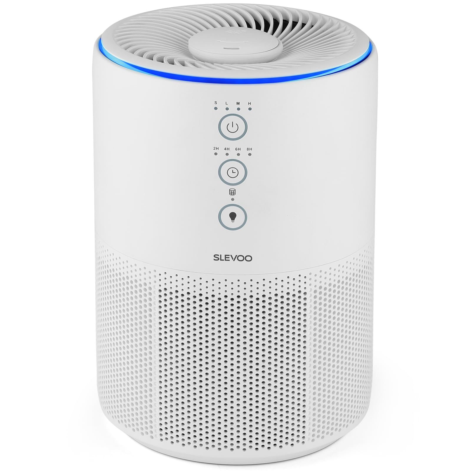 Slevoo Purificador de Aire H13 HEPA para Hogar y Dormitorio, CADR 200 m³/h | Silencioso (23dB) con Modo Sueño y Aromaterapia, Filtro 3 en 1, Elimina Alergias, Pelo de Mascotas, Humo y Olores (Blanco)