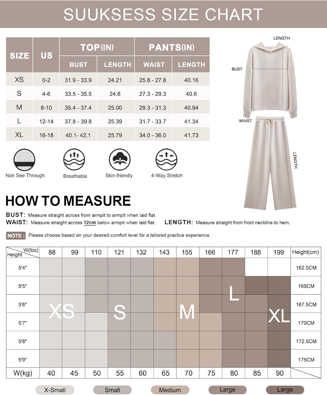 SUUKSESS Women 2 Piece Sets 2025 Oversized Hoodie Sweatshirt Wide Leg Sweatpants - Image 7