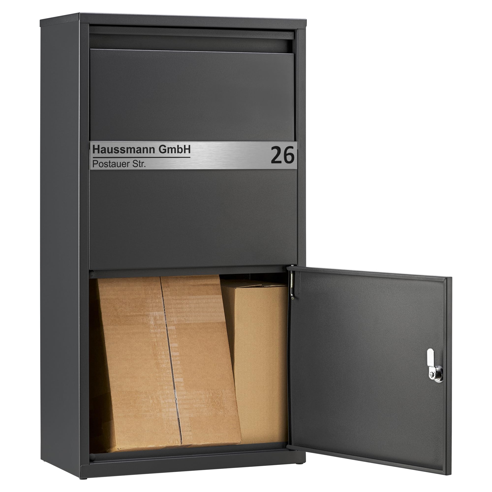 Haussmann Paketbriefkasten BOX391, Namensschild, Paketstation