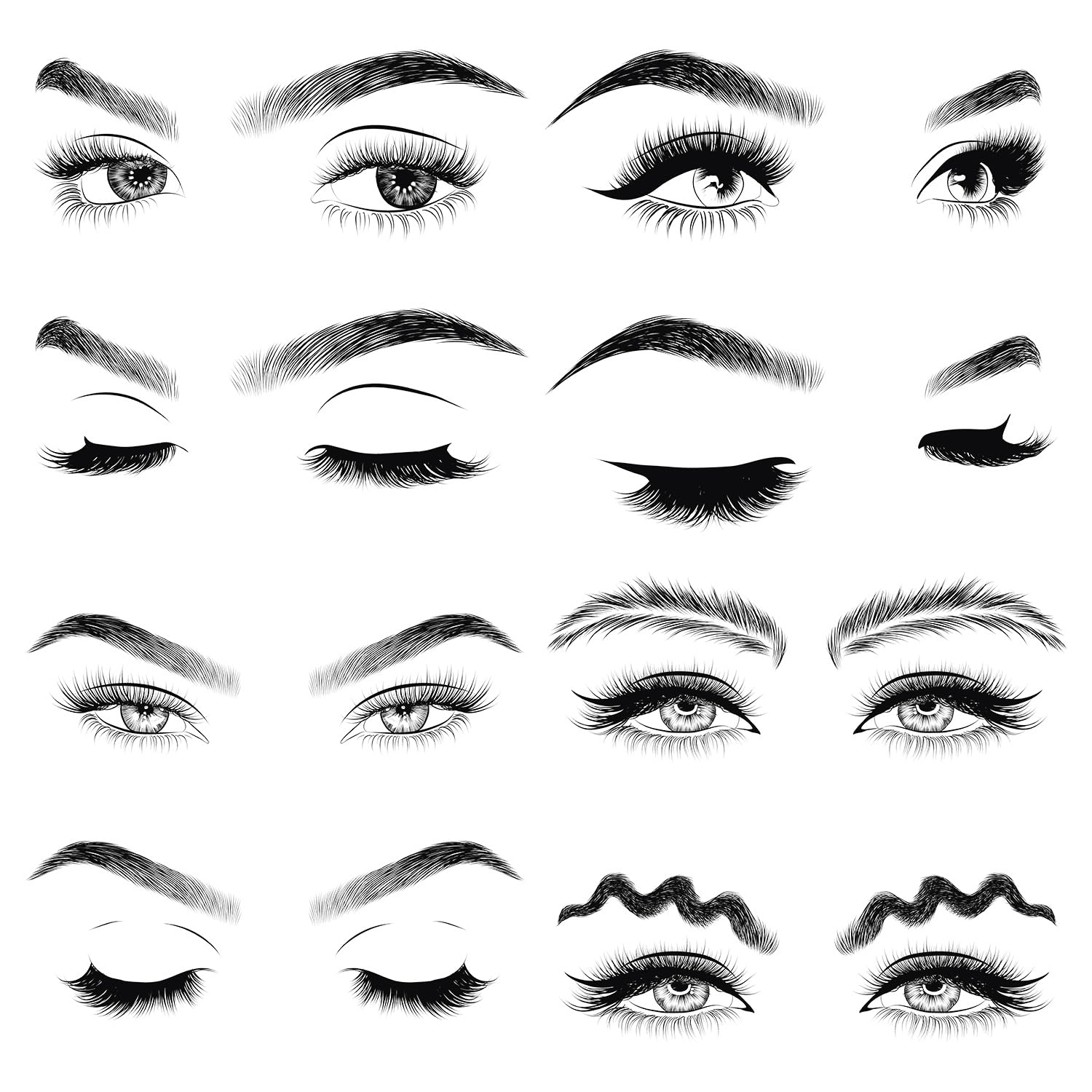 Stickers muraux amovibles yeux femme noire pour décorer un mur blanc sans peinture