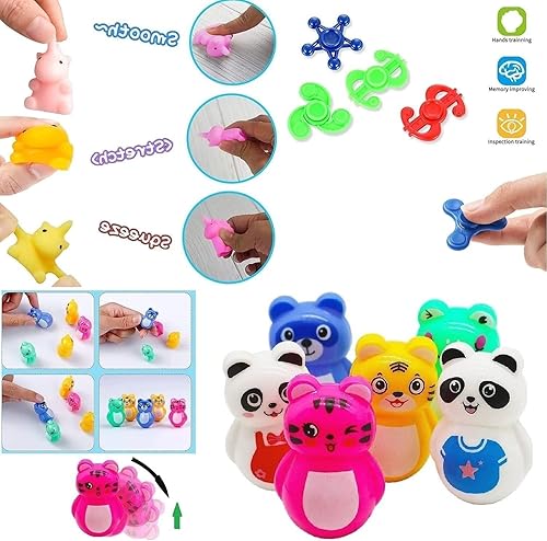 Miniatura 5 de 61 piezas de recuerdos de fiesta para niños, juguetes Pop Fidget, juguetes de caja del tesoro para premios de aula, relleno de piñata, cofre del