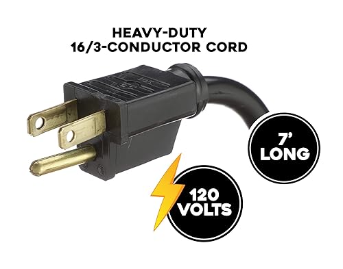 Miniatura 7 de TPI Corporation CF-18 - Ventilador de piso comercial, circulador de aire de 18 pulgadas, motor no oscilante de 120 V, 15 HP, 3 velocidades,