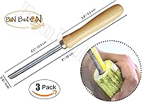 Vista 2 de Zucchini Squash Vegetable Corer 3 pcs Corers Stainless Steel Core Remover Tool Kitchen Stuffed Vegetables Veggies Seed Remover Remove Seeds Eggplant