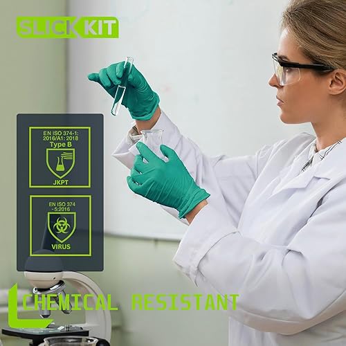 Miniatura 10 de Guantes desechables de nitrilo, guantes industriales sin látex de 5 mil, sin polvo, para limpieza de automóviles, no estériles Azul