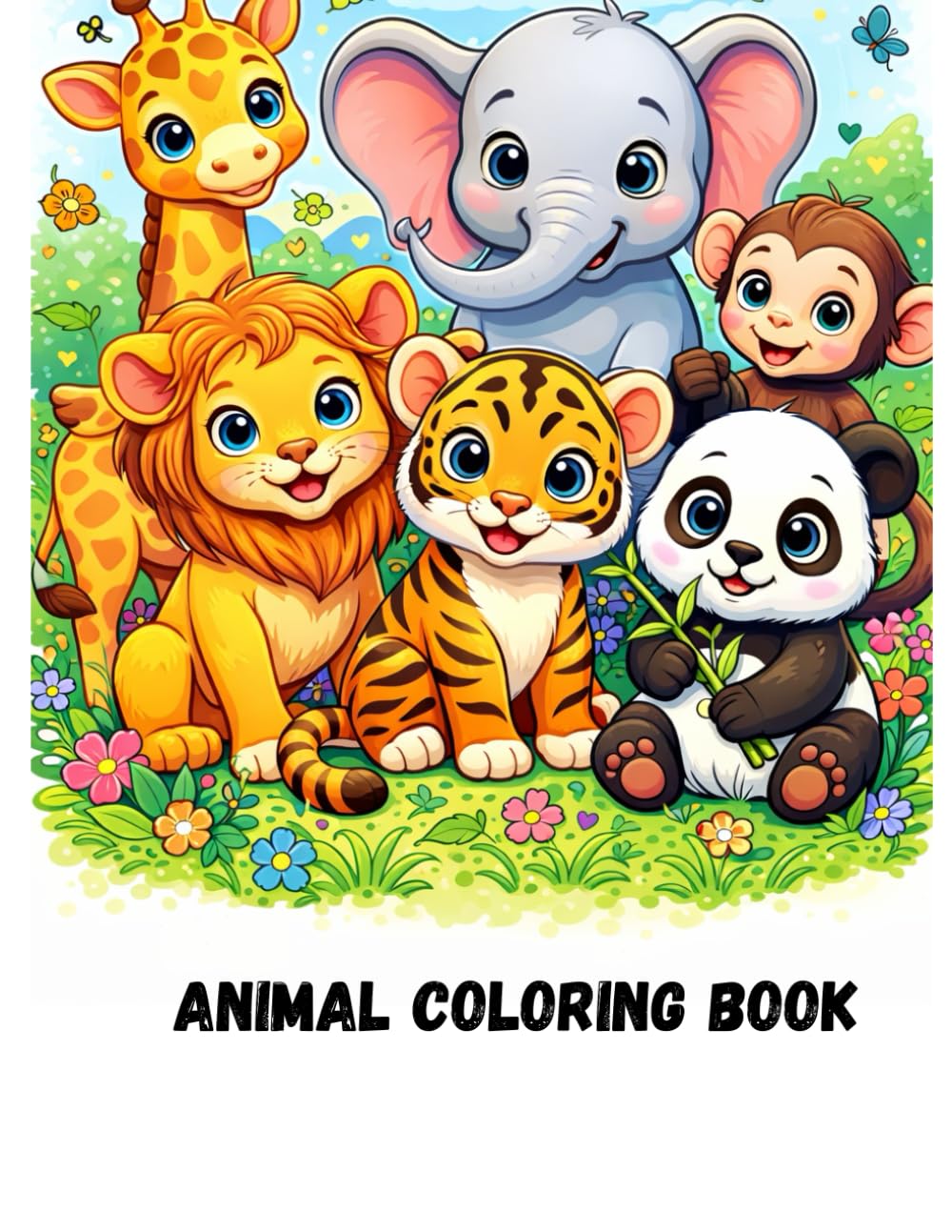 Animal Coloring Book for Kids Ages 4–8
