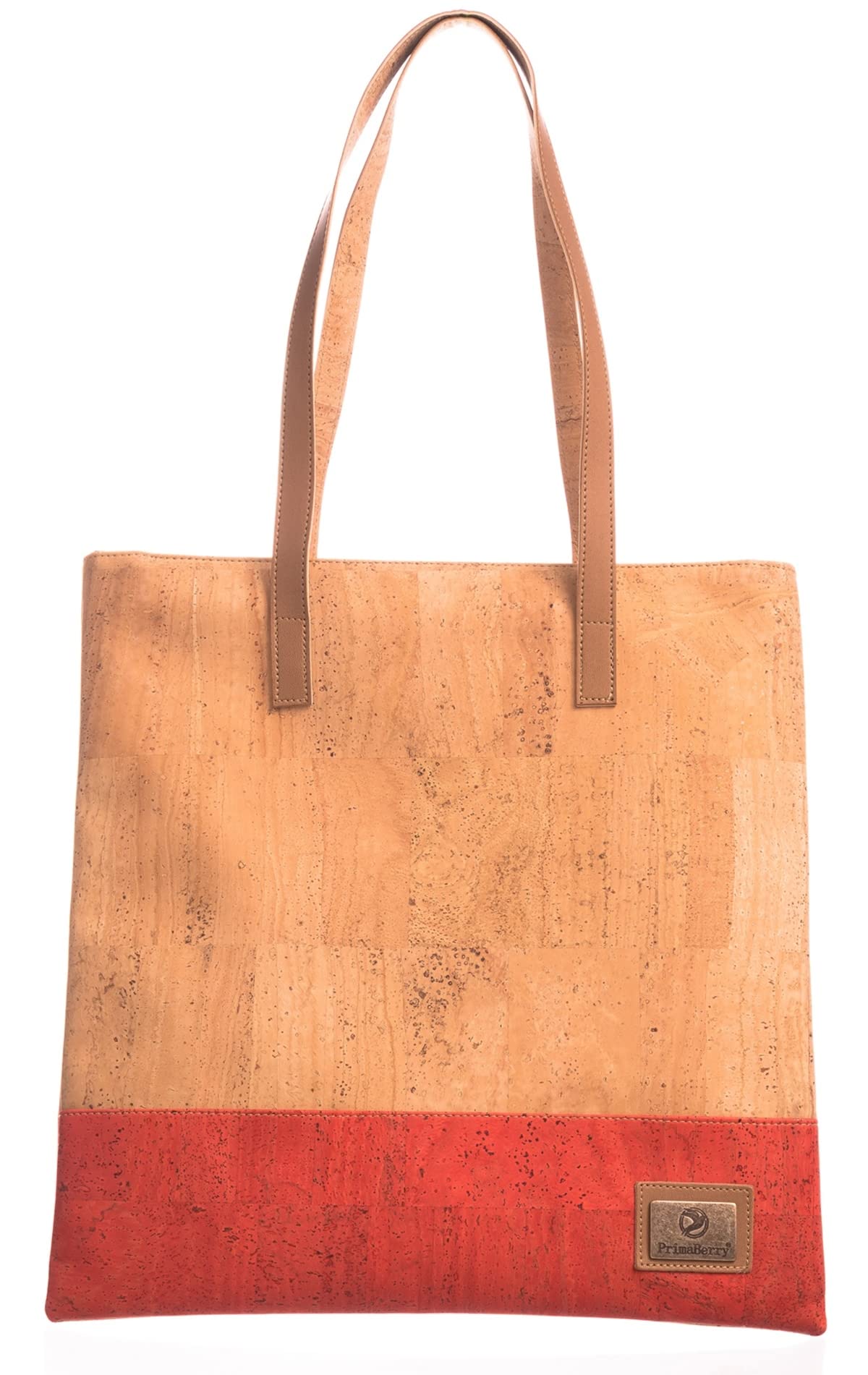 Sac de courses en liège rouge grand cabas réutilisable et résistant One Size - 7