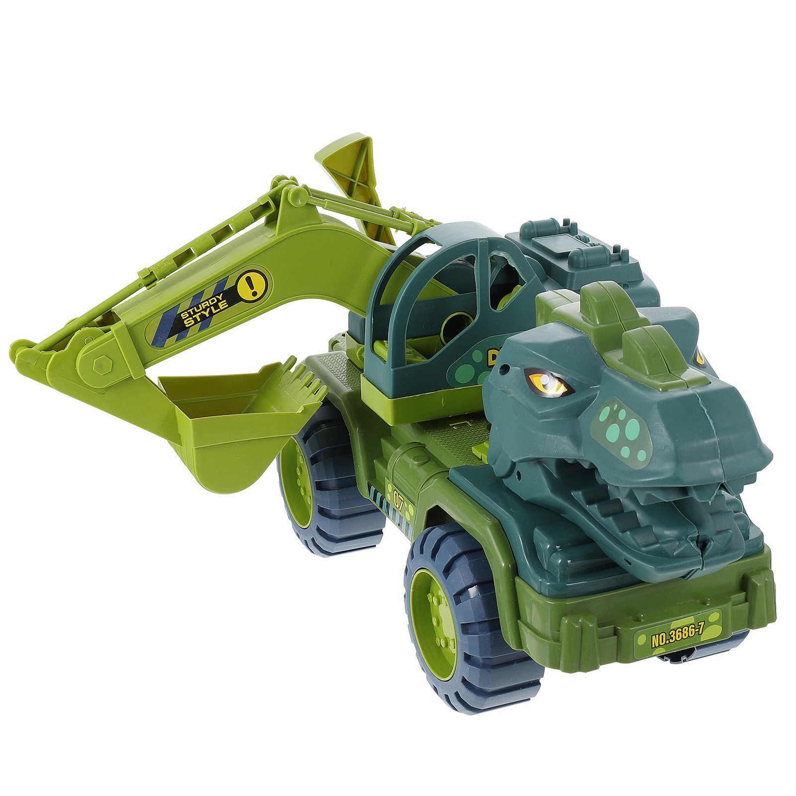 Set Giocattolo Dinosauri Auto a Inerzia Grande in Plastica Veicolo da Scavo a Forma di Dinosauro per Gioco Educativo Ecologico senza Batteria per Regali di Compleanno e