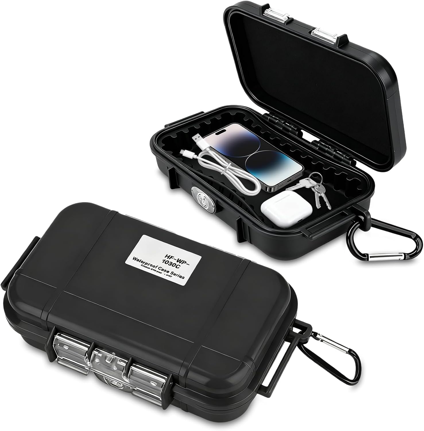 Water Proof Storage Case, Small Outdoor Storage Box Outdoor Survival Dry Box Case Airtight Carry Container for Small Tools Phone Keys